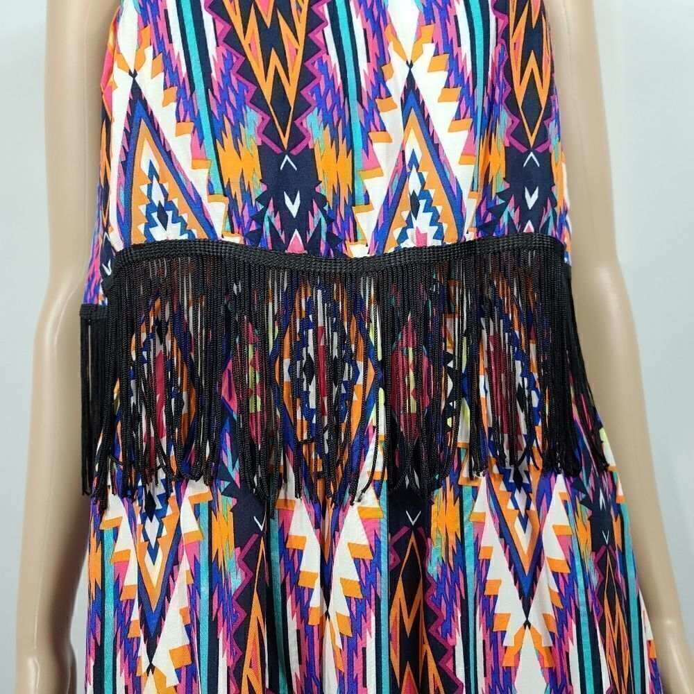 Justify Multi Color Fringed Maxi Dress - Picture 6 of 11